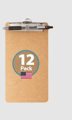 Officemate Receipt Clipboard, Portrait, Top Clip, 12pk (83156)