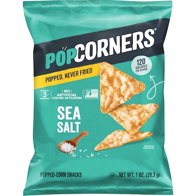 Popcorners Gluten-Free Popped Corn Chips Variety Pack, 28 Bags/Box (02486)