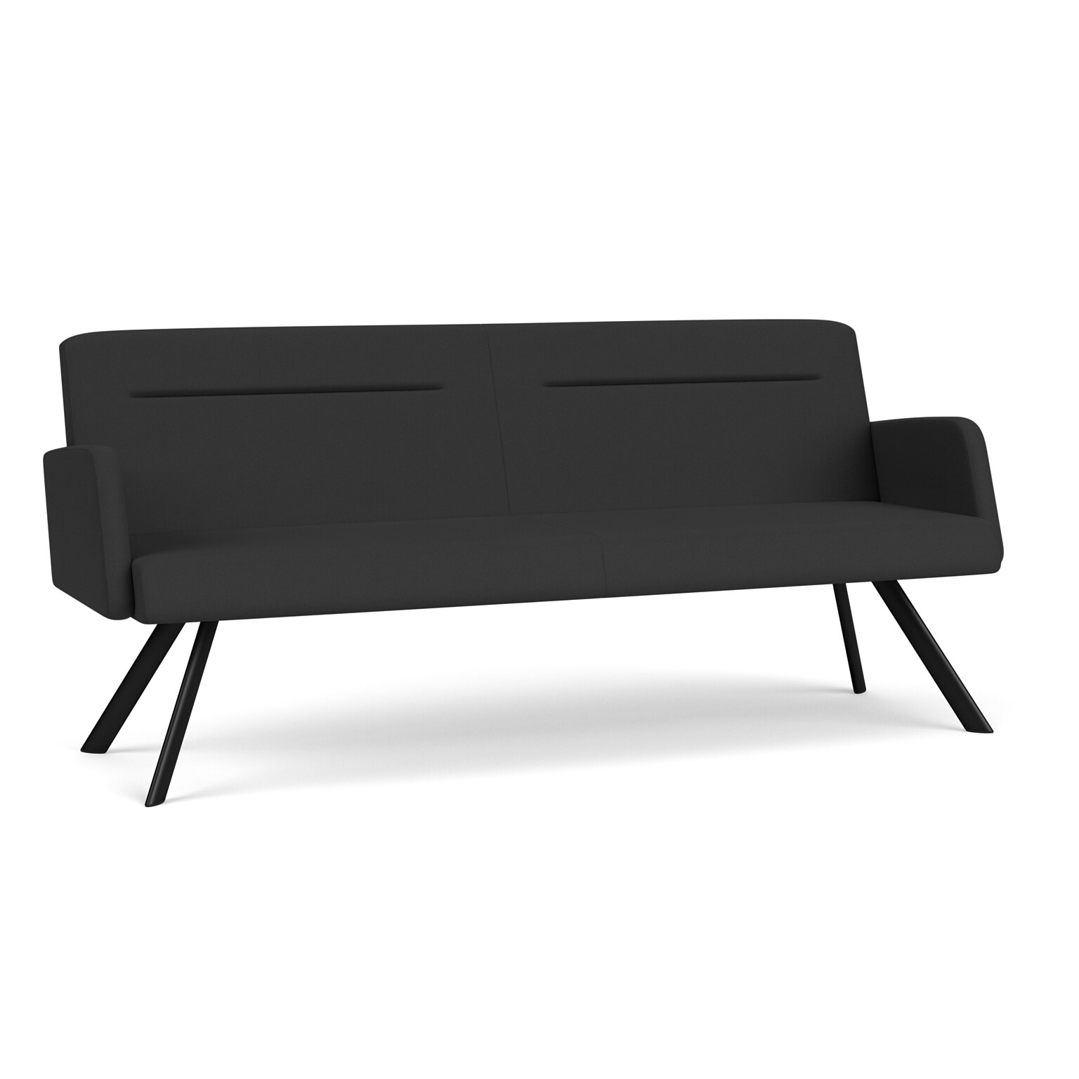 Lesro Willow 76W Fabric Sofa, Open House Graphite/Black (WL1601.SBK-01OHGP)