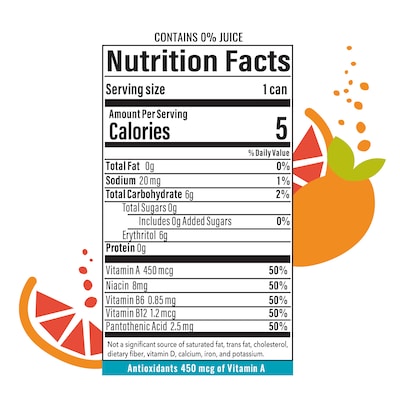 Bubbl'r Antioxidant  Blood Orange Mango Mingl'r Flavored Sparkling Water, 12 oz., 12 Cans/Pack (WIC39919)