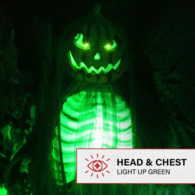 Haunted Hill Farm Lifesize Animatronic Pumpkin Man (HHPUMP-8FLSA)