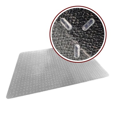 Floortex Cleartex TrYlok Carpet Chair Mat, 29 x 47, Designed for Low Pile Carpet, Clear (NRCMFLVT0001)