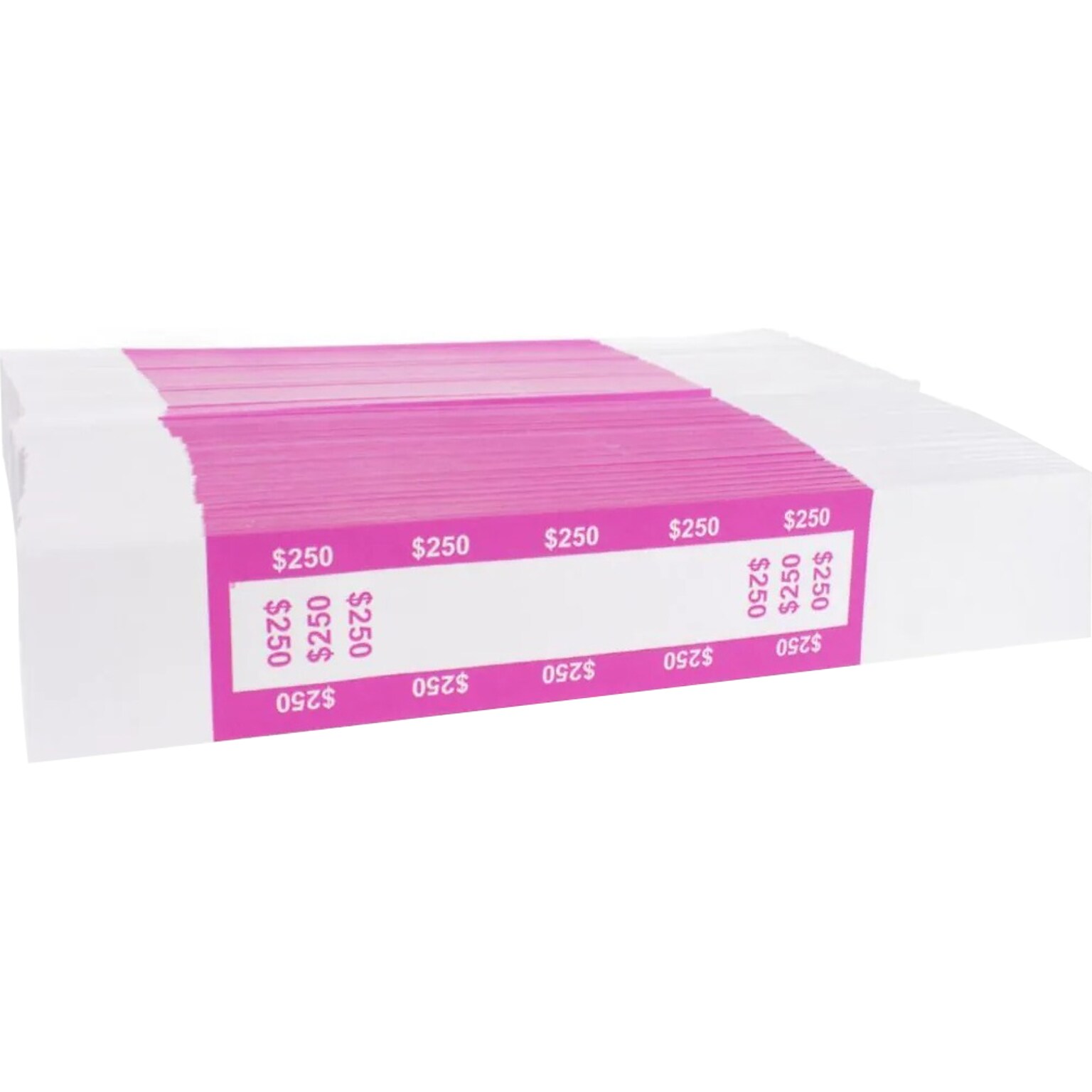 CONTROLTEK Currency Strap, Pink/White, 25000/Carton (560018)