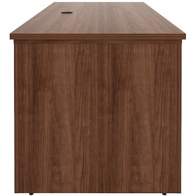 Lorell Essentials 72"W Sit to Stand Workstation Desk, Walnut Brown (LLR69642)