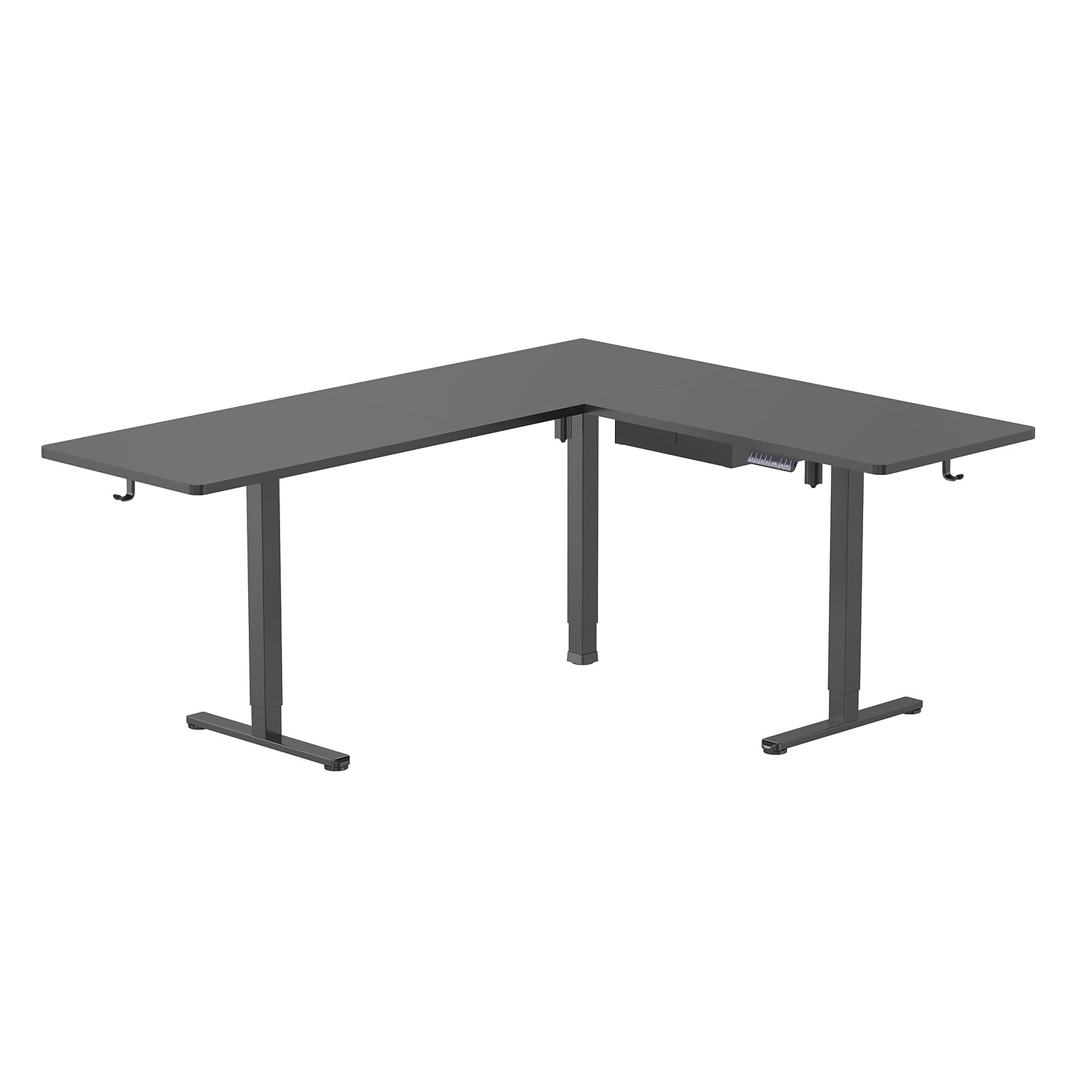 Mount-It! XL 75W Electric Corner Adjustable Standing Desk, Black (MI-15024)