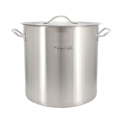 MegaChef Professional Kitchen Stainless Steel 26.4 Qt. Stock Pot, Silver (935122008M)