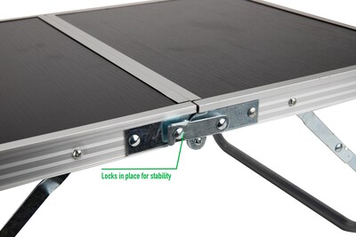Mind Reader Woodland Collection 23.5" x 15.75" Aluminum/MDF Folding Lap Desk, Black (TAFOLAP-BLK)