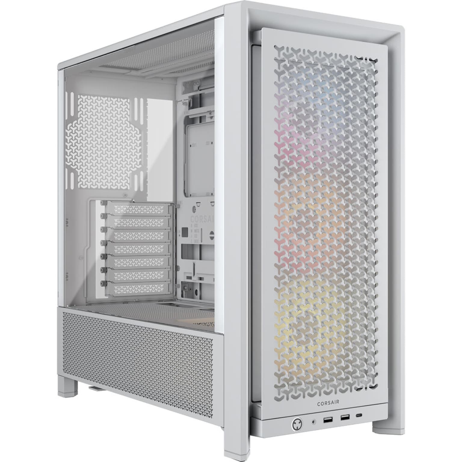 Corsair FRAME 4000D RS ARGB E-ATX Mid-Tower Computer Case, White (CC-9011297-WW)