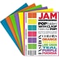 JAM Paper Plastic POP 2-Pocket Folders with Metal Prong Fastener, Multicolored, Assorted Colors, 6/Pack (382ECFassrt)