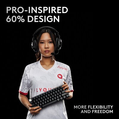 Logitech G PRO X 60 Wireless Gaming Mechanical Keyboard, Black (920-011902)