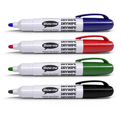 Show-me Chunky Dry Erase Markers, Assorted, 4 Per Box, 2 Boxes (EPTSTM4-2)