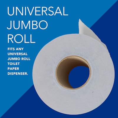 Scott Essential JRT Recycled Jumbo Toilet Paper, 2-ply, White, 1000 ft./Roll, 12 Rolls/Case (07805)