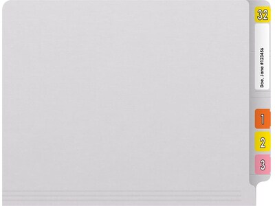 Medical Arts Press Reinforced End Tab File Folder, Straight Cut, Letter-Size, White, 250/Carton (S-01502-WHT-B)