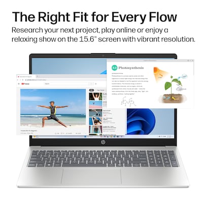 HP 15.6" FHD Laptop, AMD Ryzen 3 7320U, 8GB RAM, 256GB SSD, +11 Hour Battery, Windows 11 Home