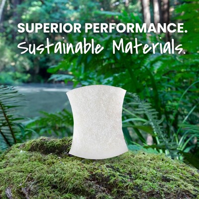 Scotch-Brite Greener Clean Non-Scratch Heavy Duty Sponge with Scrubber, Natural, 3 Sponges/Pack (97033)