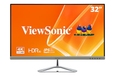 ViewSonic 32 UHD 4K 60Hz LCD Monitor, Silver (VX3276-4K-MHD)