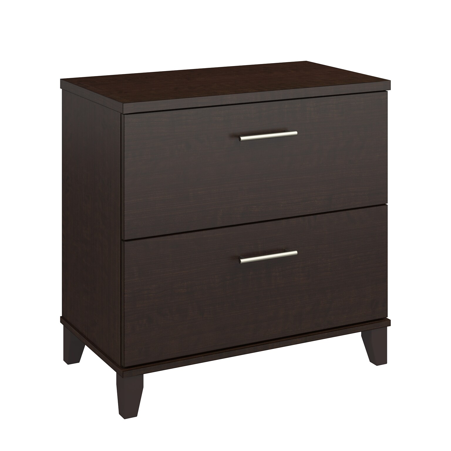 Bush Home Somerset 2 Drawer Lateral File Cabinet, Mocha Cherry (WC81880)