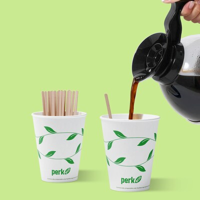 Perk™ Eco Wooden Stirrer, 5.5", 1000/Pack (PK61996)