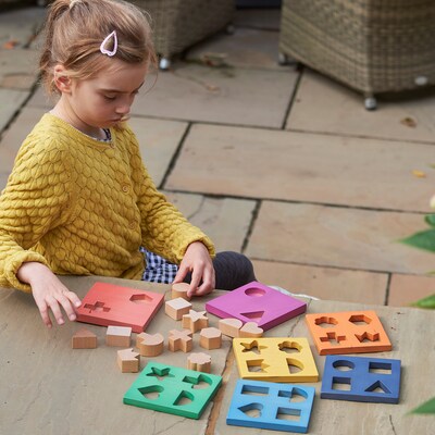 TickiT Rainbow Wooden Shape Stacker (CTU73532)