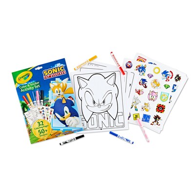 Crayola Color & Sticker Sonic Activity Book, 32 Pages, 2/Bundle (BIN040859-2)