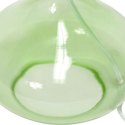 Creekwood Home Modern Glass 13.75" LED Table Lamp, Green/White (CWT-1014-GW)