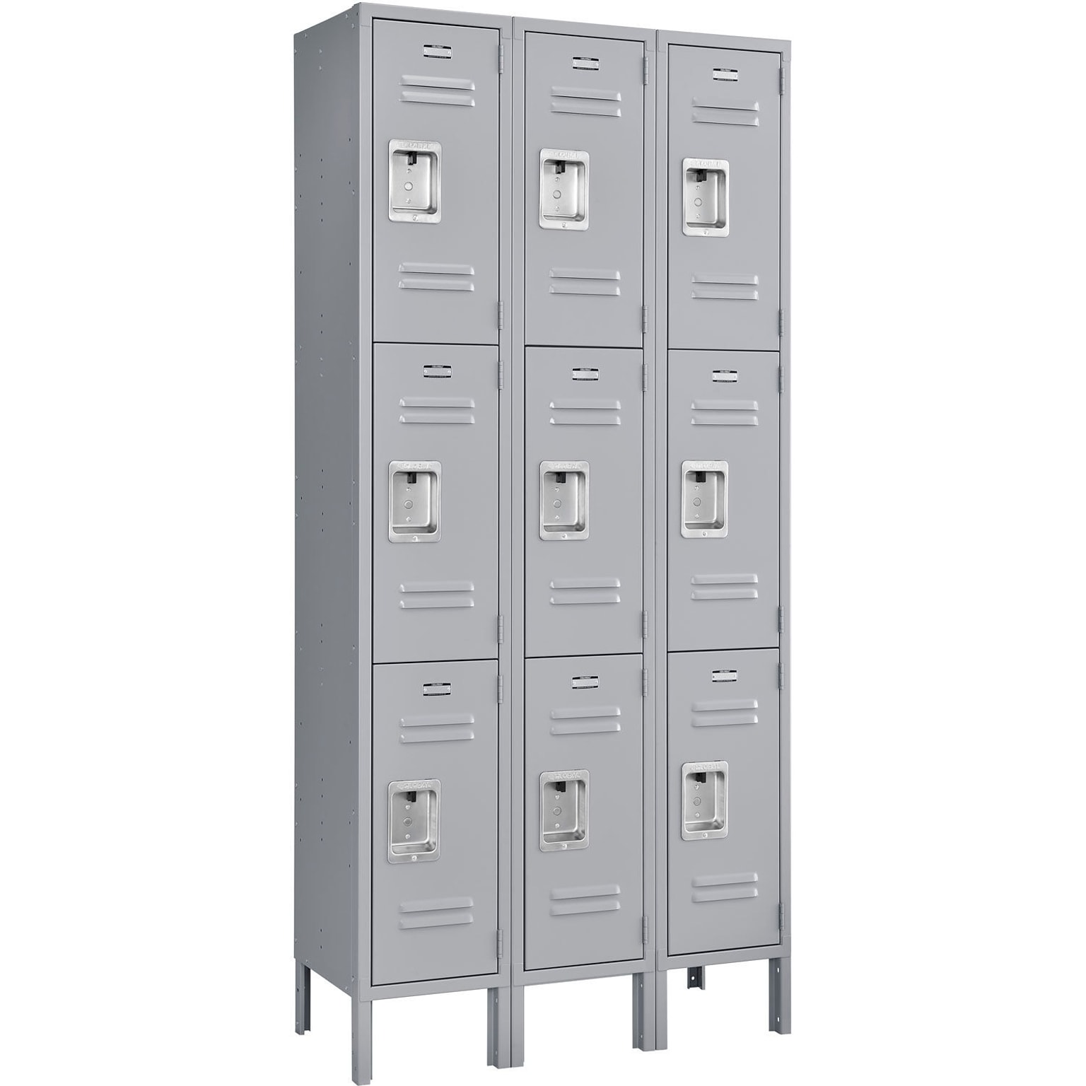 Global Industrial Infinity 78H 3-Tier 3-Column Storage Locker, Gray (493424GY)