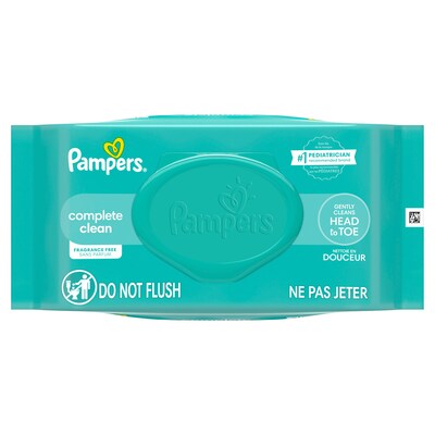 Pampers Complete Clean Fresh Scent Baby Wipes, 72/Pack (75536)