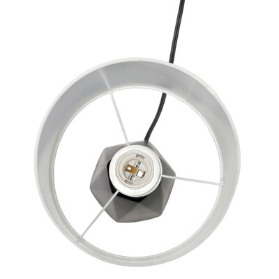 Simple Designs Ceramic Prism Table Lamp, Black (LT2082-BLK)