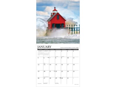 2025 Willow Creek Lighthouses 12" x 12" Monthly Wall Calendar (43738)