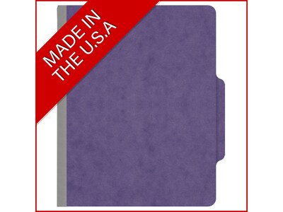 Medical Arts Press Pressboard Classification Folder, 2" Expansion, Letter Size, Purple, 25/Box (DV-T42-02-3PRP)