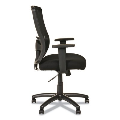 Alera® Etros Series Fixed Arm Fabric Swivel Computer and Desk Chair, Black (ALEET4117B)