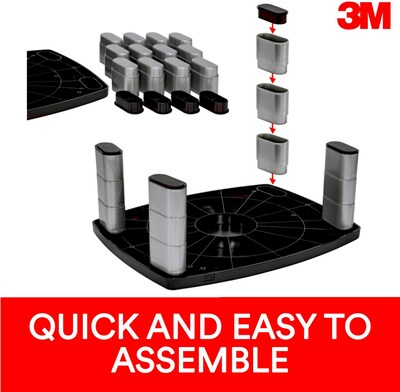 3M Adjustable Monitor Stand, Holds up to 40 lbs. Height Adjustable From 1 in. to 5 7/8 in. (MS90B)