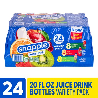 Snapple Juice Drink Variety Pack, 20 oz., 24/Pack (220-00813)