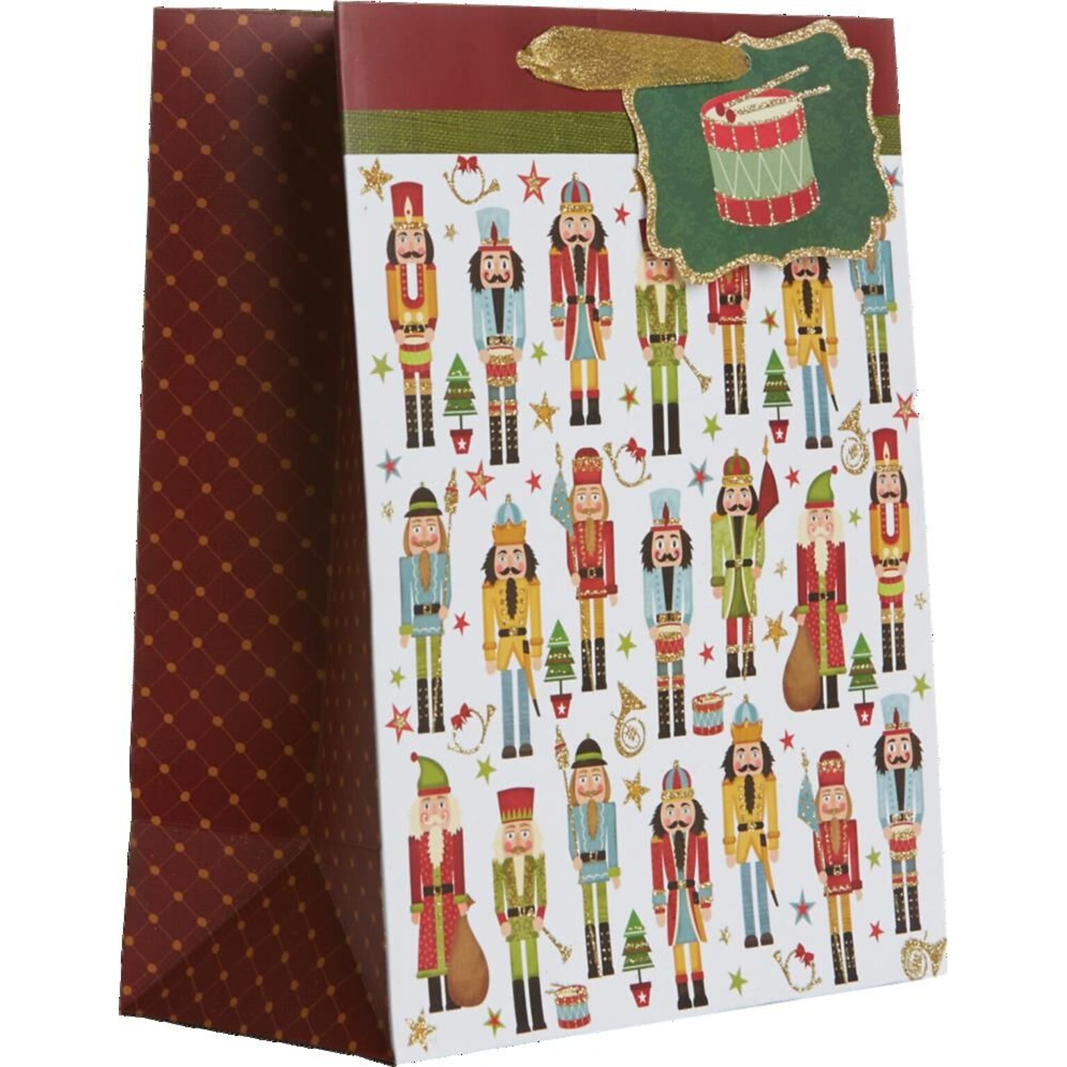JAM Paper Traditional Nutcracker Large Gift Bags, Multicolored, 120/Pack (526BXLT6111)
