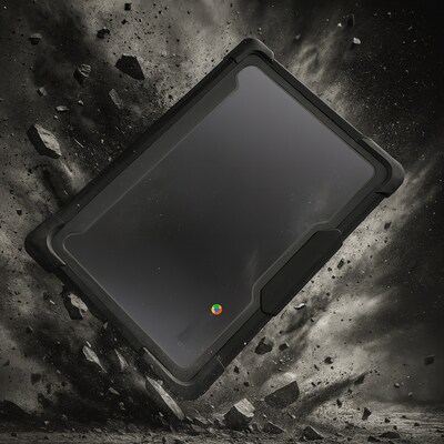 SaharaCase Venture Series Case for Lenovo 100E/100W Gen 3 Chromebook 11.6-inch, Shock-Absorbing, Clear/Black, (LT00112)