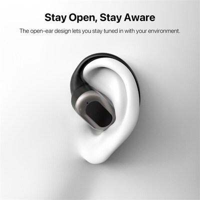 MyBat Design Lab Open Ear Bluetooth Earbuds, Black And Camouflage Print (BTG003001)