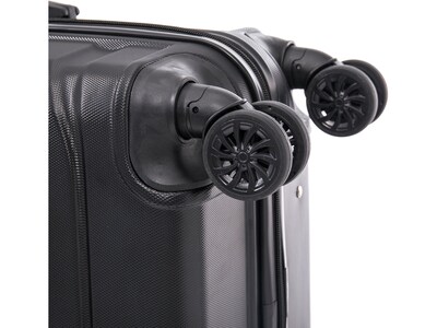 DUKAP Sense 28" Hardside Suitcase, 4-Wheeled Spinner, TSA Checkpoint Friendly, Black (DKSEN00L-BLK)