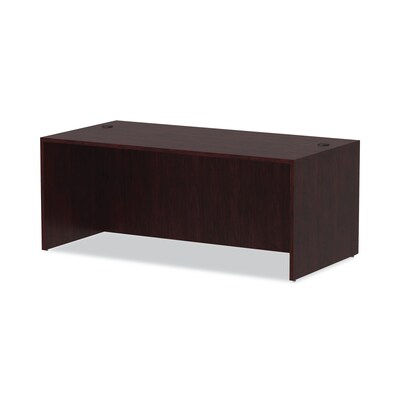Alera™ Valencia Series Executive Suites in Mahogany, Straight Front Desk Shells, 72"W