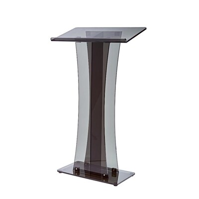 AdirOffice 47 Speaker Podium Lectern, Transparent Black (661-02-BLK-PKG)