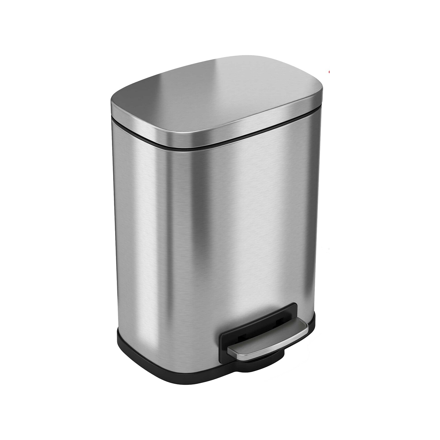 HLS Commercial Stainless Steel Trash Can with Hinged Lid, 1.32-Gallon, Silver (HLSS01RFR)