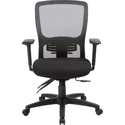 Lorell Ratchet High-Back Mesh Chair, Black (LLR86220)