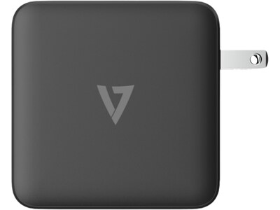 V7 USB-C AC Charger, Black  (ACUSBC65WGAN)