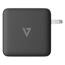 V7 USB-C AC Charger, Black  (ACUSBC65WGAN)