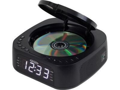 Jensen Stereo Digital Dual Alarm Clock Radio, Black (JCR-375)