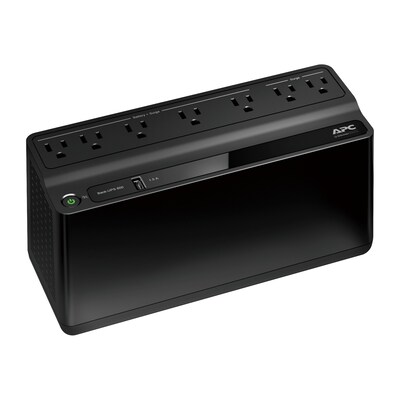 APC Back-UPS 600VA, 120V, 1 USB charging port, 7 NEMA outlets (2 surge)