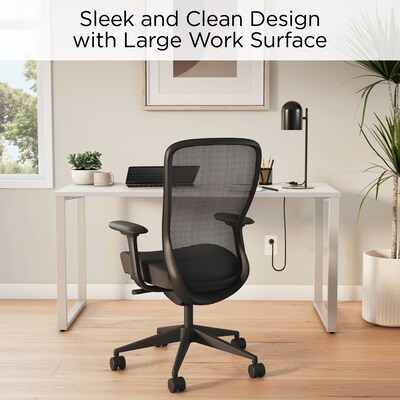 Union & Scale™ Workplace2.0™ 60 Writing Desk, Silver Mesh (UN57474)