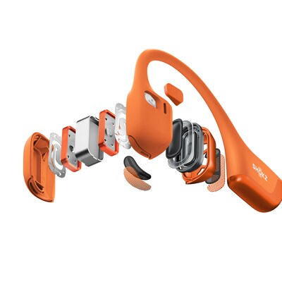 Shokz OpenRun Pro 2 Wireless Bone-Conduction Open-Ear Sport Headphones, Bluetooth, Orange (S820-ST-OR-US)