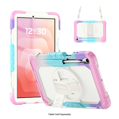 SaharaCase Raider Series Kid Proof Heavy Duty Case with Hand Strap for Galaxy Tab S11, Shoulder Strap, Splash Pink (TB00488)