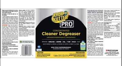 Rust-Oleum Cleaner Degreaser, Mild Scent, 1 Gal., 4/Pack (352261)