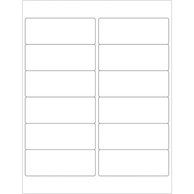 Tape Logic Laser Labels, Rectangle, 4 x 1 1/2, White, 1200/Case (LL123)